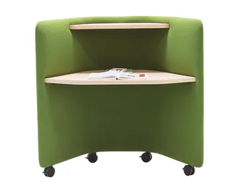 IN OUT OFFICE ME2258 - Workstation desk with sound absorbing screens with casters by Andreu World - view 2